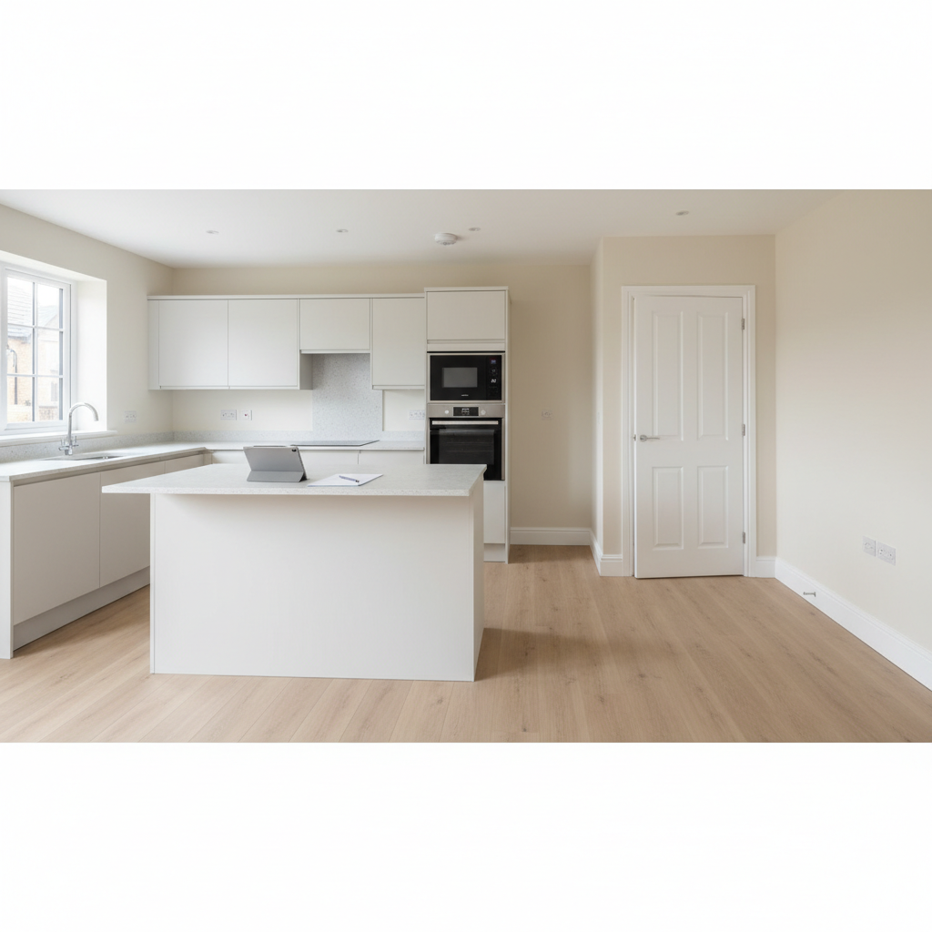 Freshly refurbished rental property interior